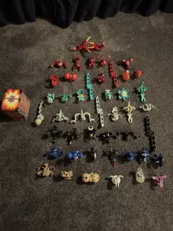 Lot Of 45 Bakugan Battle Brawlers & Cards & Cases - Image 1