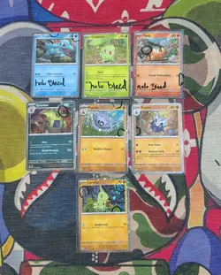Pokemon TCG Cosmos Fart Swirl Promo Lot + 3 Holo Bleed Error Swirls 7 Cards Rare - Image 1