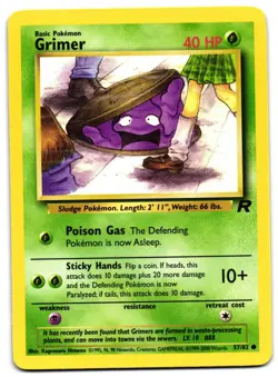 GRIMER 57/82 - LP - TEAM ROCKET ENGLISH 2000 POKEMON CARD - Image 2