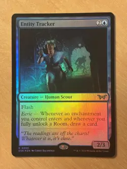 Magic the Gathering MTG Entity Tracker Foil Duskmourn House of Horror NM - Image 1