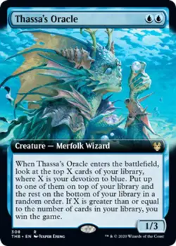 MTG Thassa's Oracle - Extended Art, NM-Mint, English Theros Beyond Death - Image 1