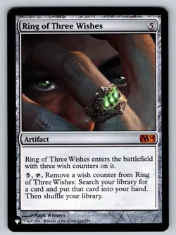 MTG Ring of Three Wishes M The List Reprints 216/249 NM - Image 1