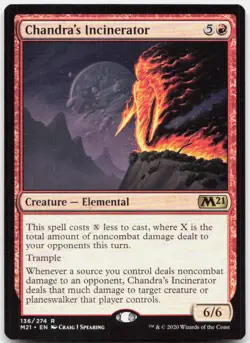Chandra's Incinerator 136 Near Mint Core Set 2021 Rare Magic: The Gathering - Image 1