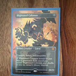MTG Blightsteel Colossus 357 Double Masters Borderless Mythic Foil - Image 1