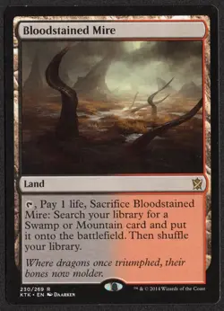 BLOODSTAINED MIRE Khans of Tarkir Magic: The Gathering LP - Image 1