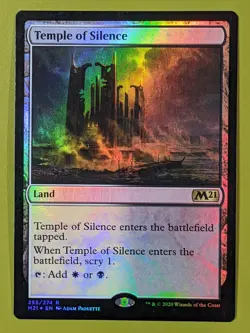 FOIL Temple of Silence x1 Magic 2015 M15 1x Magic the Gathering MTG - Image 1