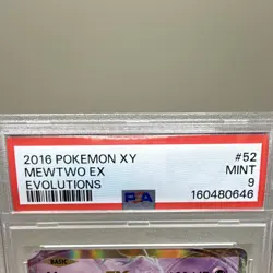 Pokemon TCG XY Evolutions Mewtwo EX 52/108 Ultra Rare Holo PSA 9 2016 - Image 5