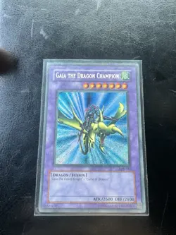 Yu-Gi-Oh! TCG Gaia the Dragon Champion LOB-125 Unlimited Secret Rare - Image 1