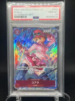 PSA 10 One Piece Cards - Koala (Alt Art) OP05-006 SR The Best PRB-01 Japanese - Image 1