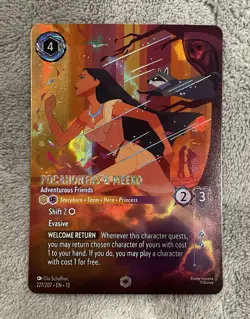 NEW FRESH LORCANA ATTACK OF THE VINE ENCHANTED POCAHONTAS & MEEKO SET 13 227/207 - Image 1