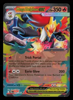Mega Delphox ex 008/084 Double Rare Pitch Black Pokemon Holo Near Mint - Image 1