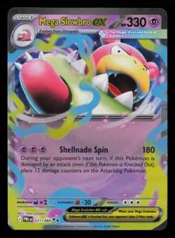 Mega Slowbro ex 031/084 Double Rare Pitch Black Pokemon Holo Near Mint - Image 1
