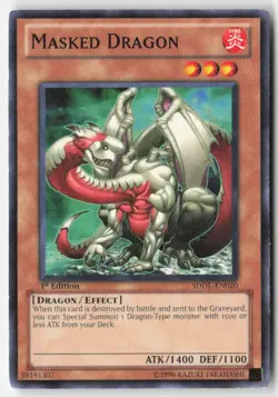 Masked Dragon SDDL-EN020 1st Edition Common MP - Image 1