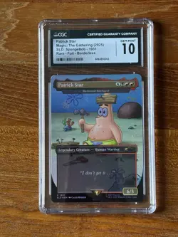2025 MTG Patrick Star Borderless Foil Secret Lair x SpongeBob 1931 Gem CGC 10 - Image 1