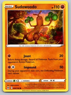 Sudowoodo 094/196 Common Lost Origin Pokemon Near Mint - Image 1