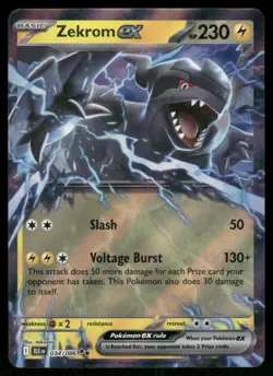 2025 Zekrom ex 034/086 Double Rare Holo NM SV: Black Bolt Pokemon - Image 1