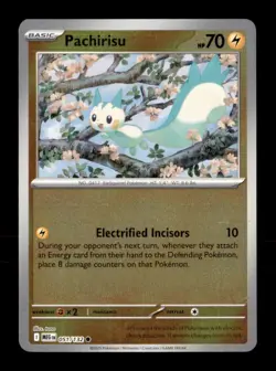 Pachirisu 051/132 Common Mega Evolution Pokemon Reverse Holo Near Mint - Image 1