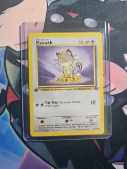 Pokemon TCG Meowth Jungle 56/64 Regular 1999-2000 1st Edition MP/DMG - Image 4