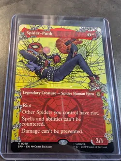 Spider-Punk (0210) Borderless Marvel's Spider-Man MTG Magic the Gathering - Image 1