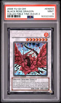 Black Rose Dragon CT05-EN003 Secret Rare Promo Yugioh PSA 9 *355 - Image 1