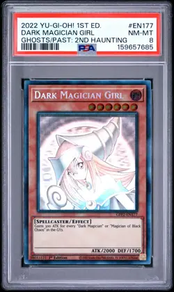 Dark Magician Girl GFP2-EN177 1st Edition Ghost Rare Yugioh PSA 8 *685 - Image 1