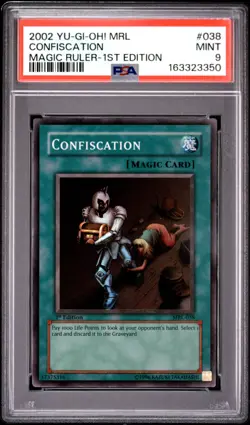 Confiscation MRL-038 1st Edition Super Rare Yugioh PSA 9 *350 - Image 1