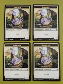 Sacred Cat Token x4 Amonkhet 4x Magic the Gathering MTG - Image 1