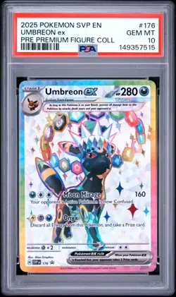 2025 Pokemon SVP EN Pre Premium Figure Coll. Umbreon EX #176 PSA 10 GEM MINT - Image 1