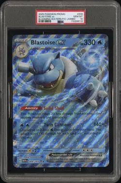 2025 POKEMON PROMO BLOOMING WATERS PREMIUM COLLECTION-JUMBO BLASTOISE EX PSA 10 - Image 1
