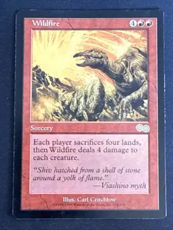 1x Wildfire (228) Urza's Saga MP MTG Magic the Gathering x1 MKE - Image 1