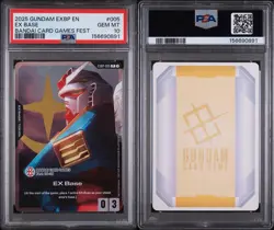 2025 GUNDAM EX BASE PROMOS BANDAI CARD GAMES FEST #005 EX BASE PSA 10 - Image 3