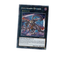 Yugioh Yu-Gi-Oh! Evilswarm Ophion RA04-EN179 Platinum Secret Rare Card NM - Image 1