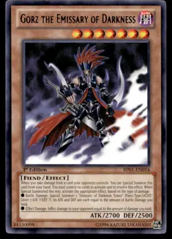 Yu-Gi-Oh TCG #BP01-EN014 Gorz the Emissary of Darkness 1st Edition Rare LP - Image 1