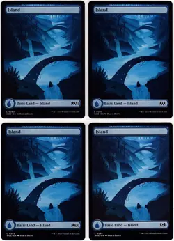 MTG Wilds of Eldraine Full Art Island x 4 (Common) - Image 1