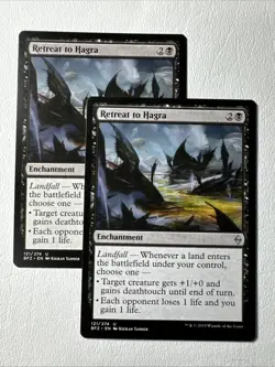 X2 Retreat to Hagra - LP Regular #121 Battle for Zendikar Magic MTG - Image 1
