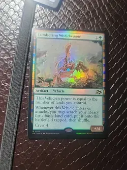 Lp Prerelease Foil Lumbering Worldwagon - Image 1