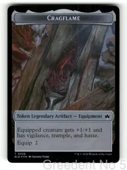 Cragflame Token 26 Token Bloomburrow Magic: The Gathering Lightly Played - Image 1
