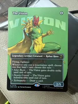 The Vision (FOIL + Borderless) 379 Marvel Super Heroes Magic: The Gathering NM - Image 1