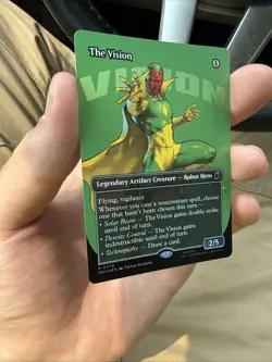 The Vision (FOIL + Borderless) 379 Marvel Super Heroes Magic: The Gathering NM - Image 2