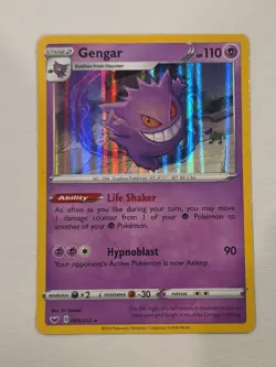 Pokemon TCG Gengar Sword & Shield Base Set 085/202 Holo Holo Rare - Image 1