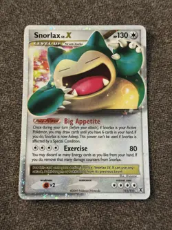 Snorlax Lv.X 111/111 Rising Rivals Holo - LP + - GREAT Condition - Rare Pokemon - Image 1