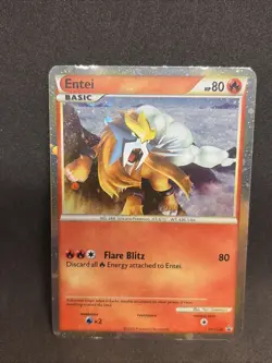 Pokemon TCG HeartGold SoulSilver Entei Promo Card HGSS20 Holo Rare MP - Image 1