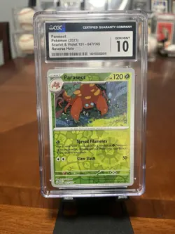 Parasect 047/165 Reverse Holo Scarlet & Violet 151 Pokemon 2023 CGC 10 (Gem) - Image 1