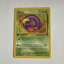 Ekans Base Set 1st Edition 46/62 Regular Common 40 HP English 1999 - Image 1