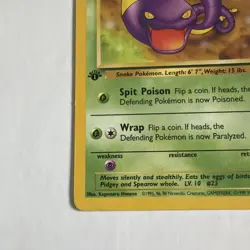 Ekans Base Set 1st Edition 46/62 Regular Common 40 HP English 1999 - Image 5