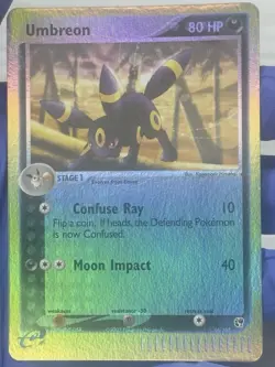 Umbreon 24/100 Reverse Holo EX Sandstorm Pokemon 2003 Near Mint -E READER SERIES - Image 1