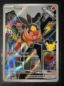 Pokemon Tepig Mega Black Star Promos 50 Holofoil First Partner Series 2 NM 050 - Image 1