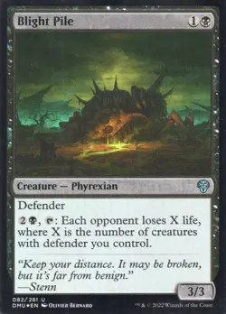 BLIGHT PILE 082/281 FOIL DOMINARIA UNITED MTG MAGIC NM - Image 1