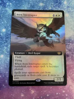 MTG Aven Interrupter Extended Art ** FOIL ** Outlaws of Thunder Junction #309 NM - Image 1