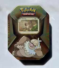 Pokemon TCG Slaking Triple Whammy Tin – Factory Sealed – 3 Booster Packs - Image 1
